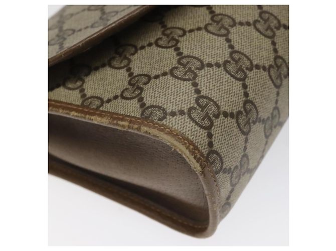 GUCCI GG Supreme Web Sherry Line Clutch Bag PVC Beige 89 01 030 Auth ep8459 - vista 9