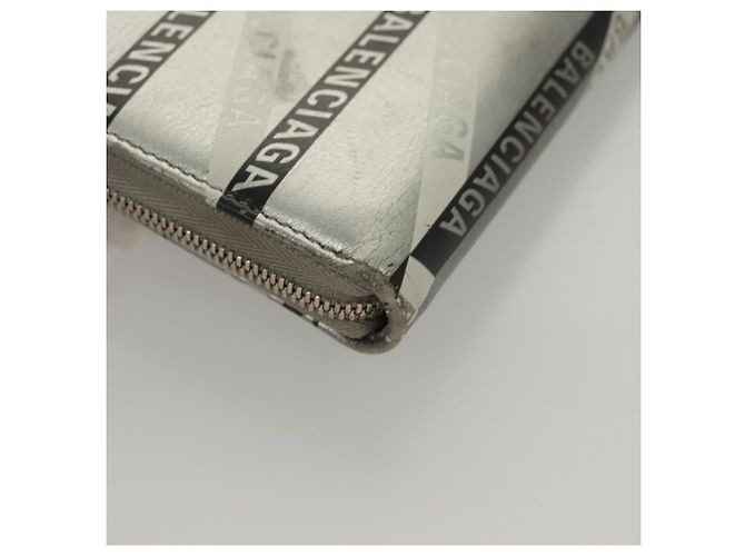 BALENCIAGA Wallet Leather Silver 551935 Auth bs24240 Silvery - view 10