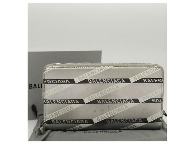 BALENCIAGA Wallet Leather Silver 551935 Auth bs24240 Silvery - view 24