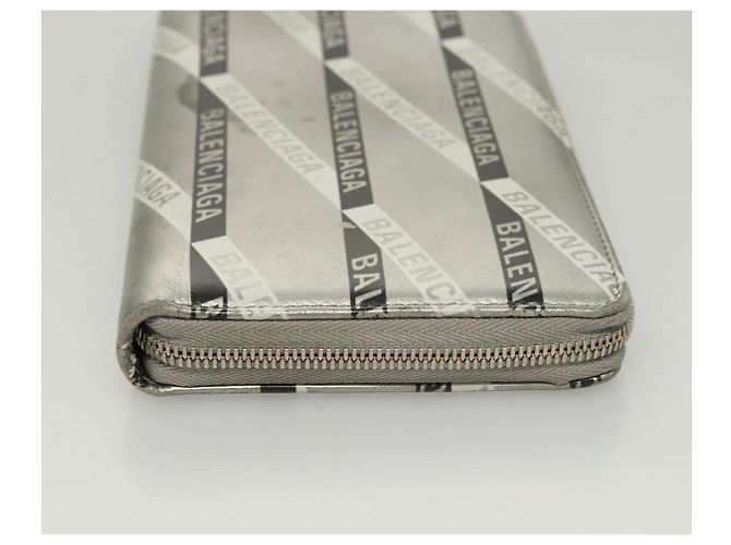 BALENCIAGA Wallet Leather Silver 551935 Auth bs24240 Silvery - view 4
