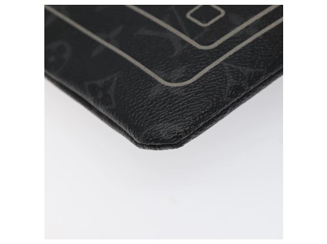 CUSTODIA PER IPHONE LOUIS VUITTON Monogram Eclipse Fragment M64449 LV Auth KD248 Monogramma - vista 14