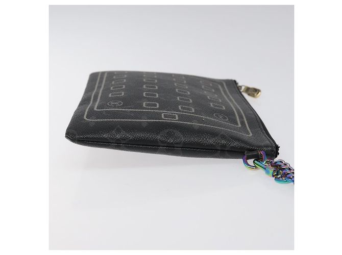 CUSTODIA PER IPHONE LOUIS VUITTON Monogram Eclipse Fragment M64449 LV Auth KD248 Monogramma - vista 3