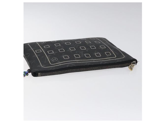 CUSTODIA PER IPHONE LOUIS VUITTON Monogram Eclipse Fragment M64449 LV Auth KD248 Monogramma - vista 5