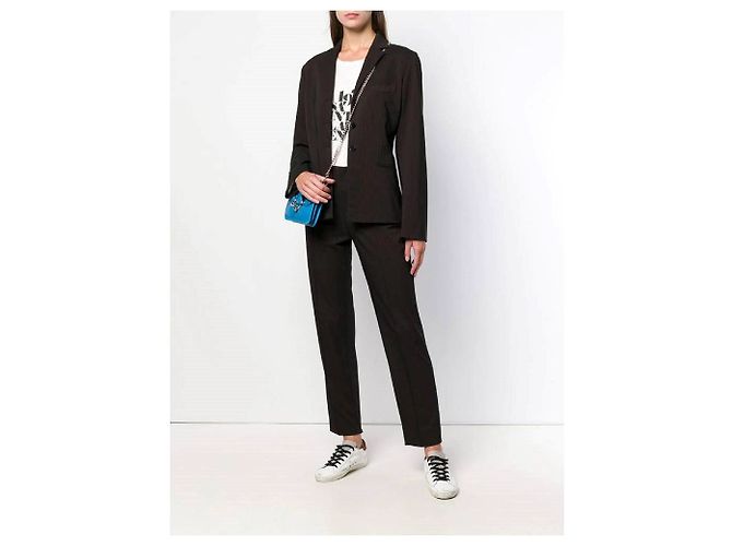 Pantalones negros a rayas de Romeo Gigli - vista 2