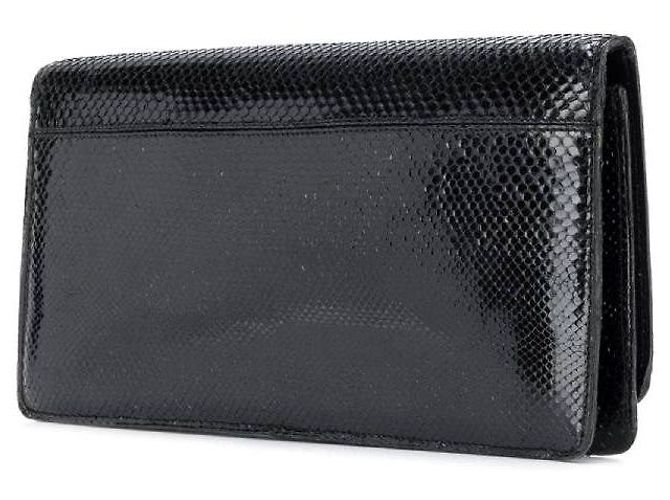 Autre Marque A.N.G.E.L.O. Vintage Cult Black Python Clutch - 2000s - view 3
