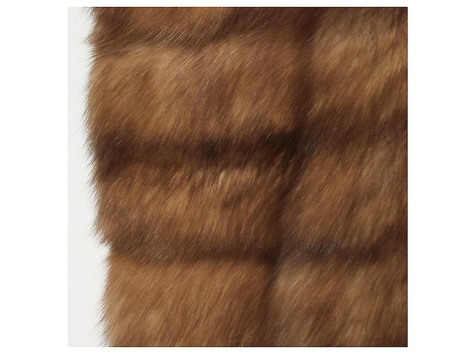 Sciarpa in pelliccia di martora marrone Gianfranco Ferré - Anni 2000 Beige Sabbia - vista 5