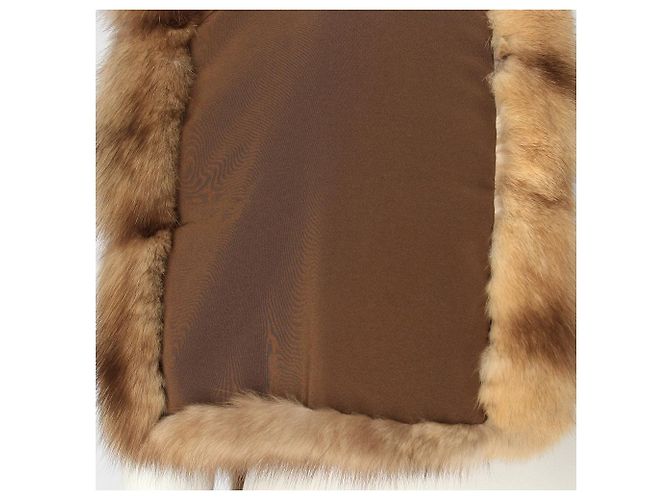 Sciarpa in pelliccia di martora marrone Gianfranco Ferré - Anni 2000 Beige Sabbia - vista 6