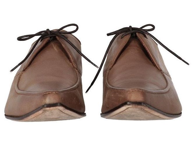 Chaussures à lacets marron Gianfranco Ferré - Années 2000 - vue 4