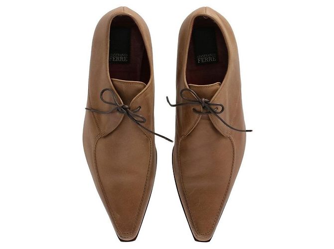 Chaussures à lacets marron Gianfranco Ferré - Années 2000 - vue 6