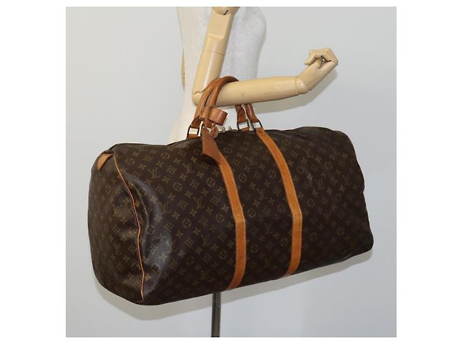 LOUIS VUITTON Monogram Keepall 60 Borsa Boston M41422 LV Auth 116854 Monogramma - vista 22