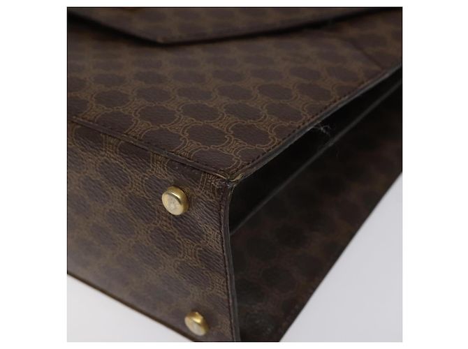 Céline Borsa a spalla in tela Macadam CELINE in pelle PVC marrone oro Auth MX221 D'oro - vista 10
