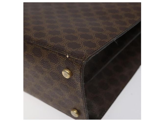 Céline Borsa a spalla in tela Macadam CELINE in pelle PVC marrone oro Auth MX221 D'oro - vista 12