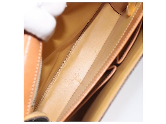 Céline Borsa a spalla in tela Macadam CELINE in pelle PVC marrone oro Auth MX221 D'oro - vista 17