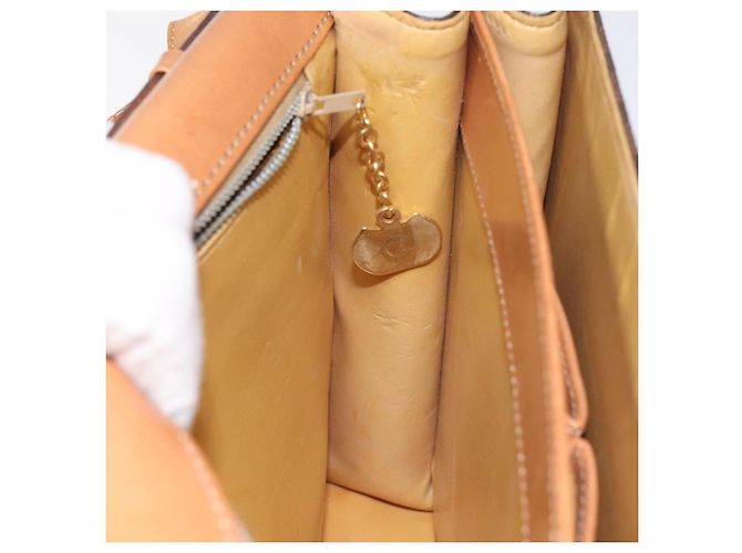 Céline Borsa a spalla in tela Macadam CELINE in pelle PVC marrone oro Auth MX221 D'oro - vista 18
