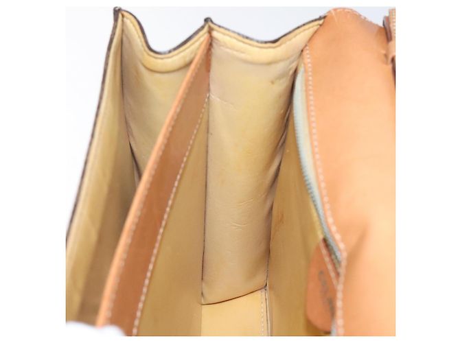 Céline Borsa a spalla in tela Macadam CELINE in pelle PVC marrone oro Auth MX221 D'oro - vista 19