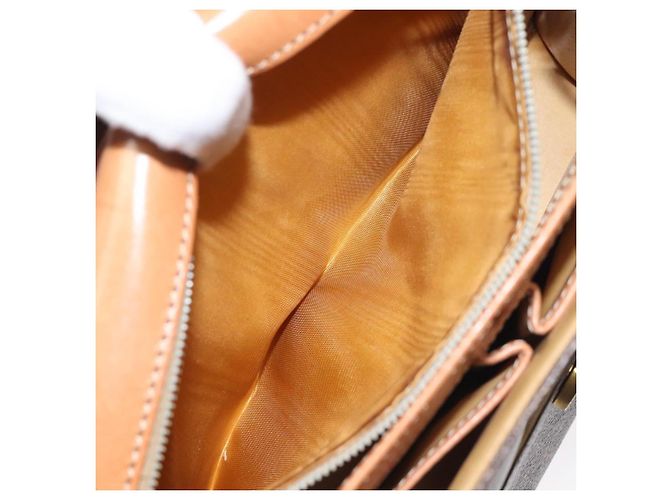 Céline Borsa a spalla in tela Macadam CELINE in pelle PVC marrone oro Auth MX221 D'oro - vista 20