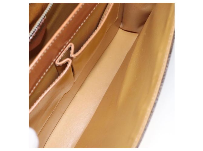 Céline Borsa a spalla in tela Macadam CELINE in pelle PVC marrone oro Auth MX221 D'oro - vista 21