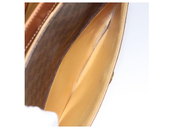 Céline Borsa a spalla in tela Macadam CELINE in pelle PVC marrone oro Auth MX221 D'oro - vista 23