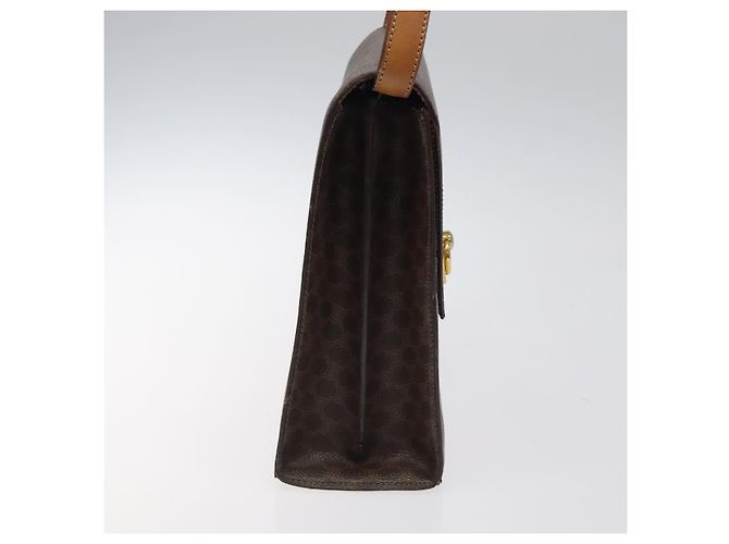Céline Borsa a spalla in tela Macadam CELINE in pelle PVC marrone oro Auth MX221 D'oro - vista 5