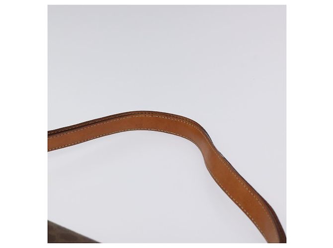 Céline Borsa a spalla in tela Macadam CELINE in pelle PVC marrone oro Auth MX221 D'oro - vista 8