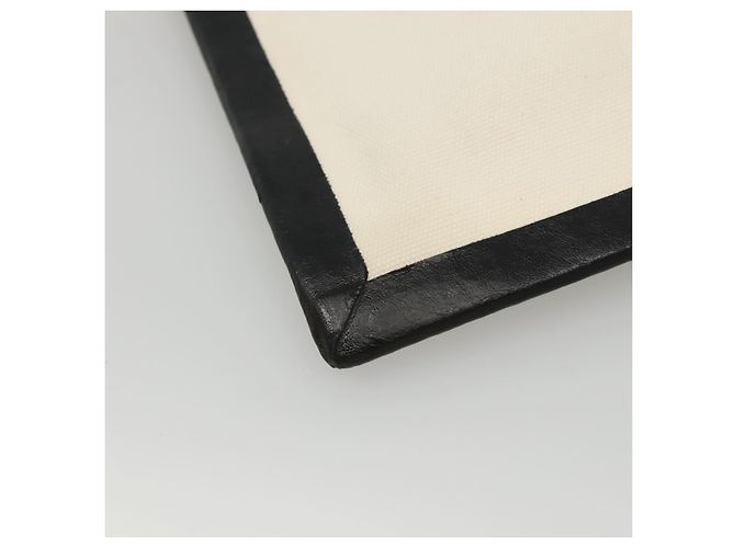 Céline Borsa a tracolla CELINE in tela bianca e nera Auth bs24215 Nero Bianco - vista 11