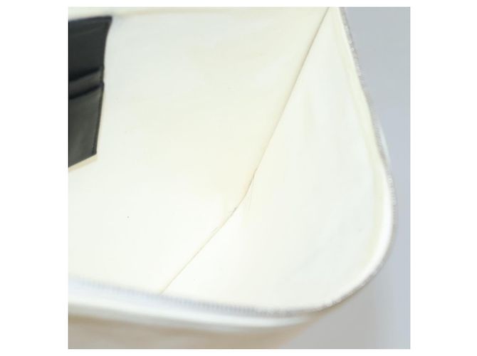 Céline Borsa a tracolla CELINE in tela bianca e nera Auth bs24215 Nero Bianco - vista 14