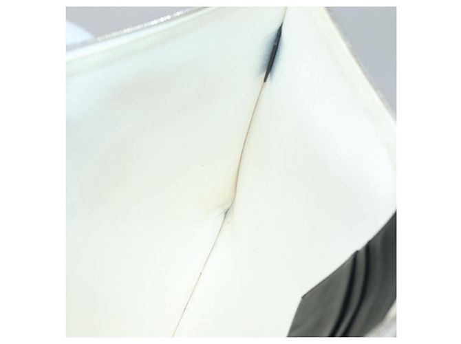 Céline Borsa a tracolla CELINE in tela bianca e nera Auth bs24215 Nero Bianco - vista 15