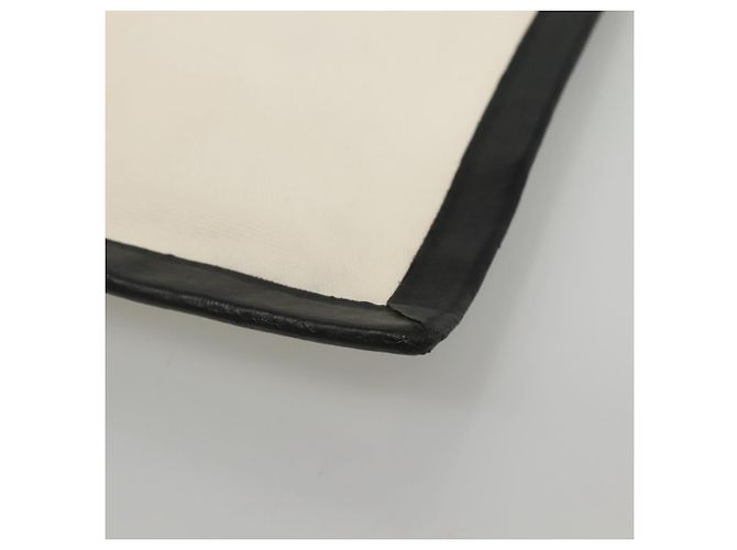 Céline Borsa a tracolla CELINE in tela bianca e nera Auth bs24215 Nero Bianco - vista 8