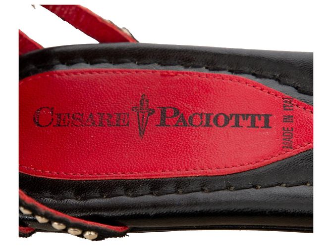 Sandali con borchie Cesare Paciotti Nero - vista 7