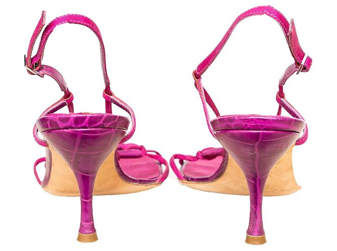 Sandali con tacco a strappo Alberta Ferretti Rosa - vista 3