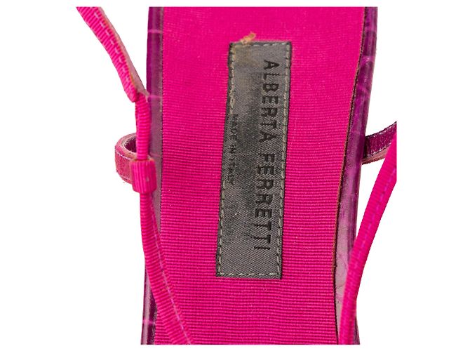 Sandali con tacco a strappo Alberta Ferretti Rosa - vista 5