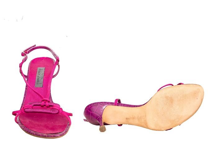 Sandali con tacco a strappo Alberta Ferretti Rosa - vista 8