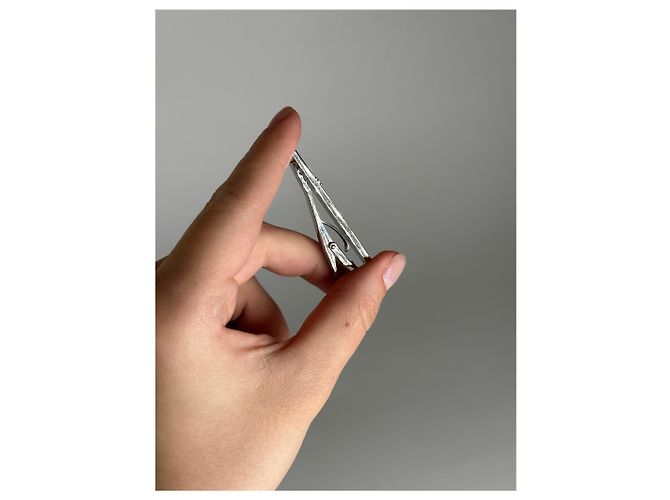 Céline Vintage Celine Paris Tie/money Clamp Silver Silvery - view 3