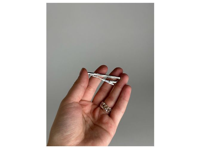 Céline Vintage Celine Paris Tie/money Clamp Silver Silvery - view 4