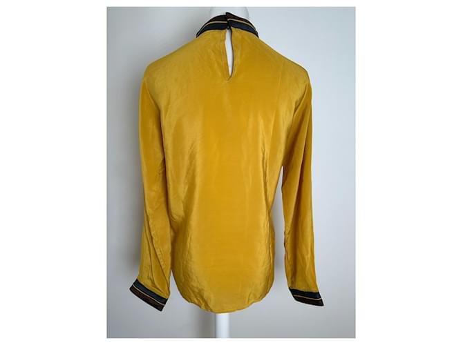 Vintage Gianni Versace Seidenpullover Gelb - Ansicht 2