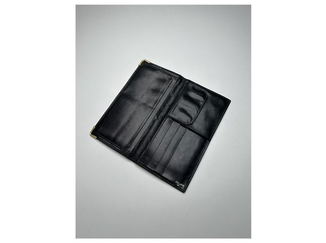 Céline Vintage Celine Paris Leather ID Holder black - view 3