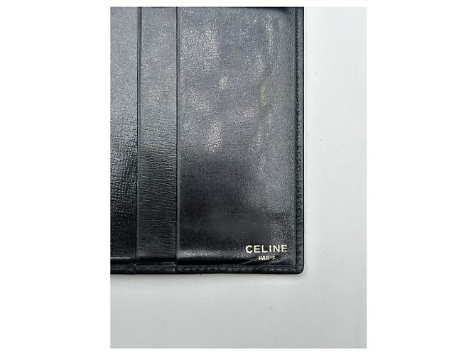 Céline Vintage Celine Paris Leather ID Holder black - view 8