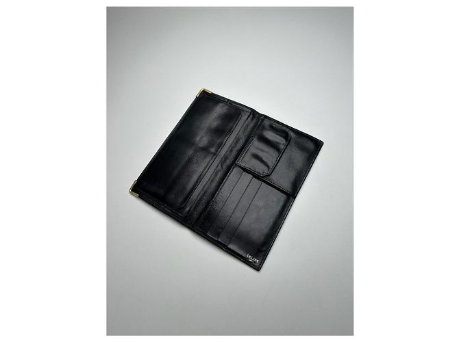 Céline Vintage Celine Paris Leather ID Holder black - view 9