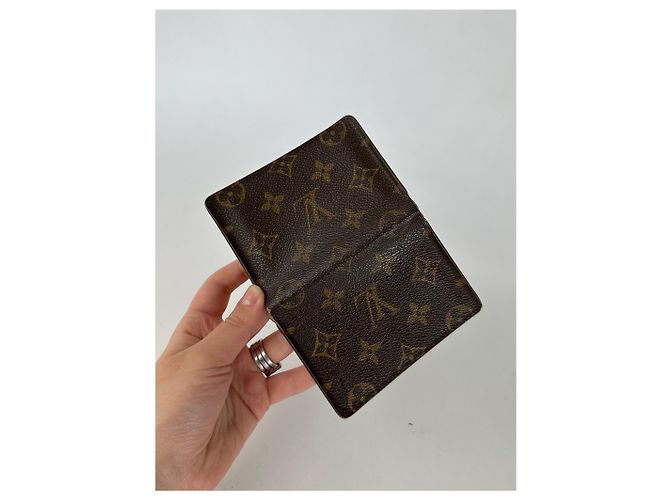 Vintage Louis Vuitton leather Monogram Card Holder Brown - view 6