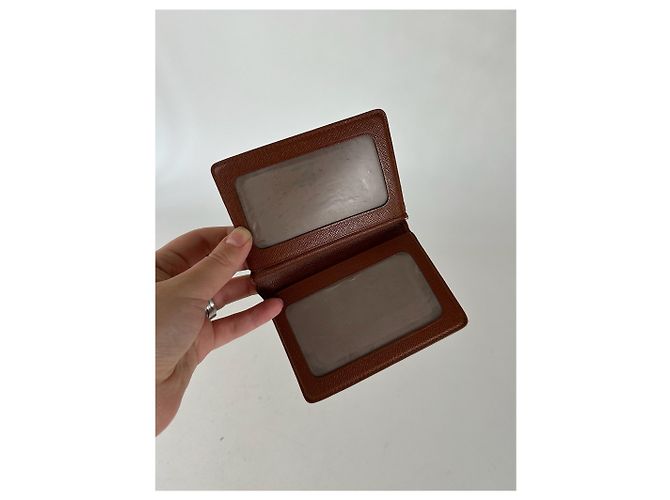 Vintage Louis Vuitton leather Monogram Card Holder Brown - view 8