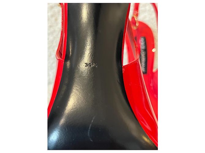Dolce & Gabbana Slingback-Schuhe aus lackiertem Leder Rot - Ansicht 6