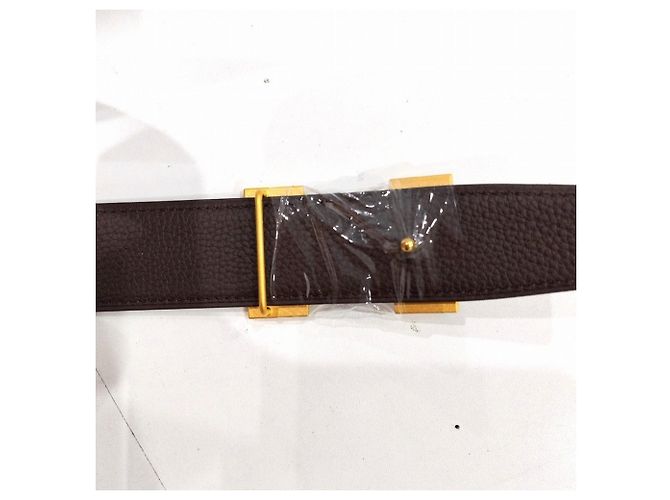 Hermès Hermes Leather Constance Reversible Belt Brown Black - view 3