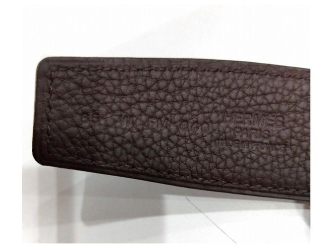 Hermès Hermes Leather Constance Reversible Belt Brown Black - view 5