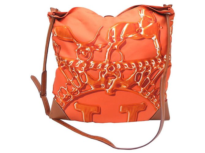 Silk In Hermès Borsa a Spalla Donna Hermes Silky City MM Arancione - vista 2