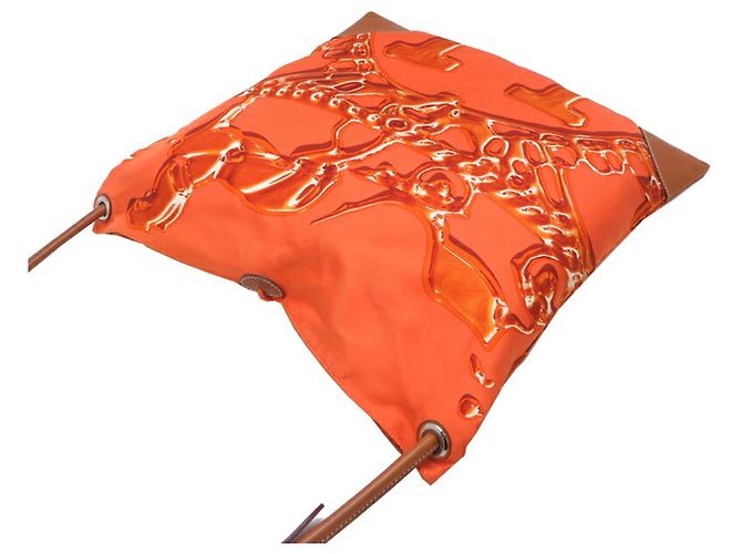 Silk In Hermès Borsa a Spalla Donna Hermes Silky City MM Arancione - vista 4