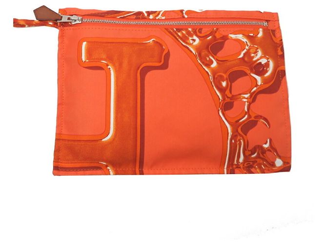 Silk In Hermès Borsa a Spalla Donna Hermes Silky City MM Arancione - vista 9