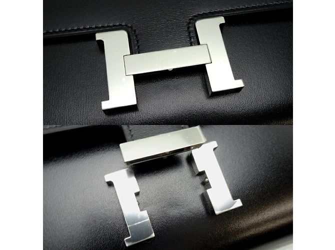 Hermès Portafoglio Donna Hermes Constance Long D Inciso Nero - vista 8