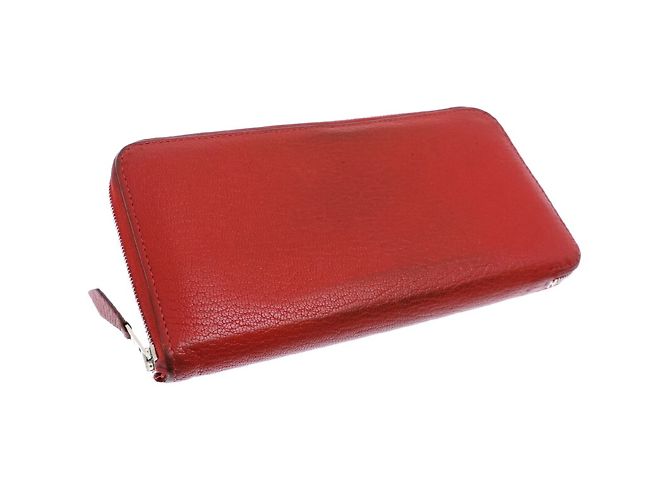 Hermès Cartera Larga Azap Hermes en Cuero Chevre Rojo Roja - vista 3
