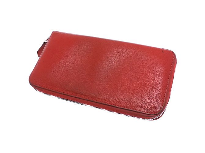 Hermès Cartera Larga Azap Hermes en Cuero Chevre Rojo Roja - vista 4