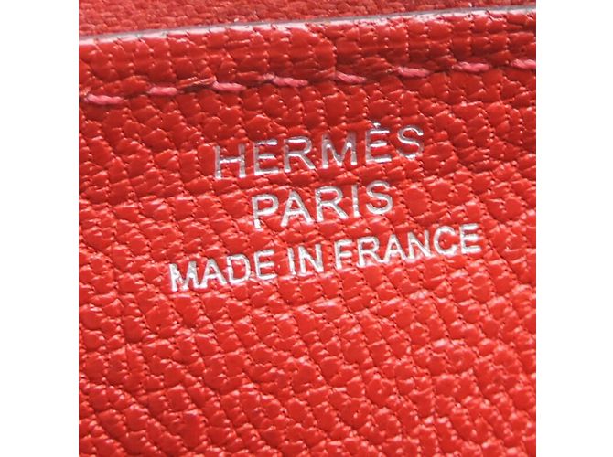 Hermès Cartera Larga Azap Hermes en Cuero Chevre Rojo Roja - vista 7